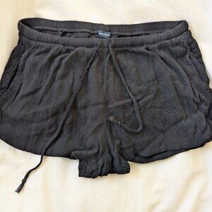 Brandy Melville black linen mini shorts